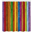 thumbnail image 3 of Ambesonne Rainbow Shower Curtain, Vibrant Wooden, 69"Wx84"L, Multicolor, 3 of 3