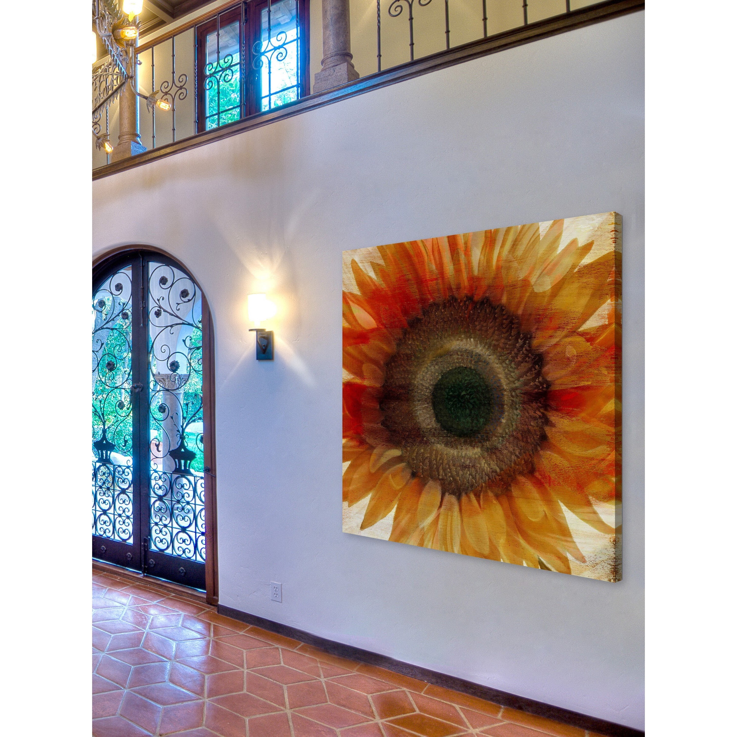 "Flower Strokes III" Painting Print on Wrapped Canvas