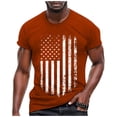 thumbnail image 3 of Ccpelsie American Flag Shirts for Men USA Patriotic T-Shirt 4th of July Tee Tops Casual Short Sleeve(Orange,M), 3 of 5