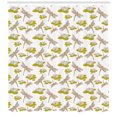 thumbnail image 3 of Ambesonne Dragonfly Shower Curtain, Lotus Flower, 69"Wx70"L, Apple Green and Cream, 3 of 3