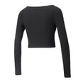 thumbnail image 2 of Playera Puma Classics Ribbe LS Mujer 533451-01 Negro S Manga Larga Reciclados, 2 of 3
