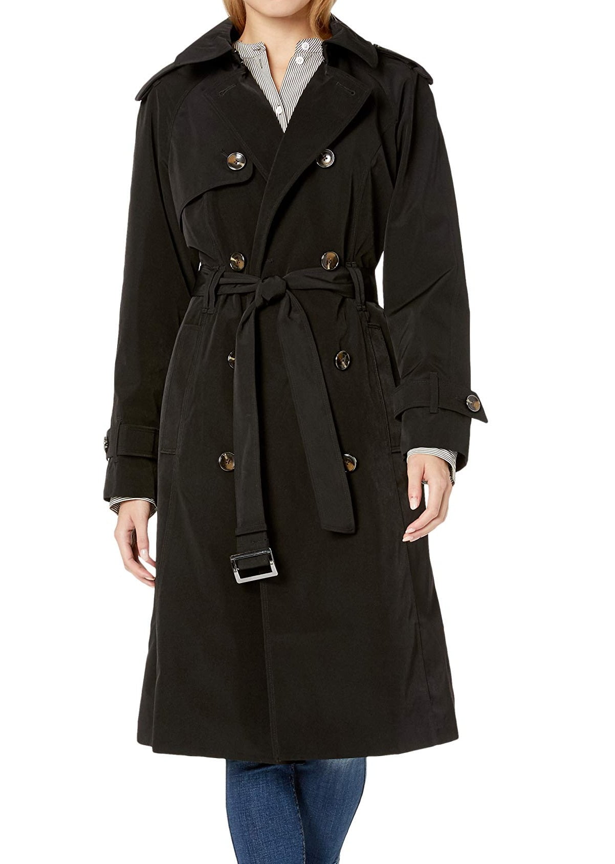 London Fog - Womens Coat Trench Double Breasted Belted XL - Walmart.com