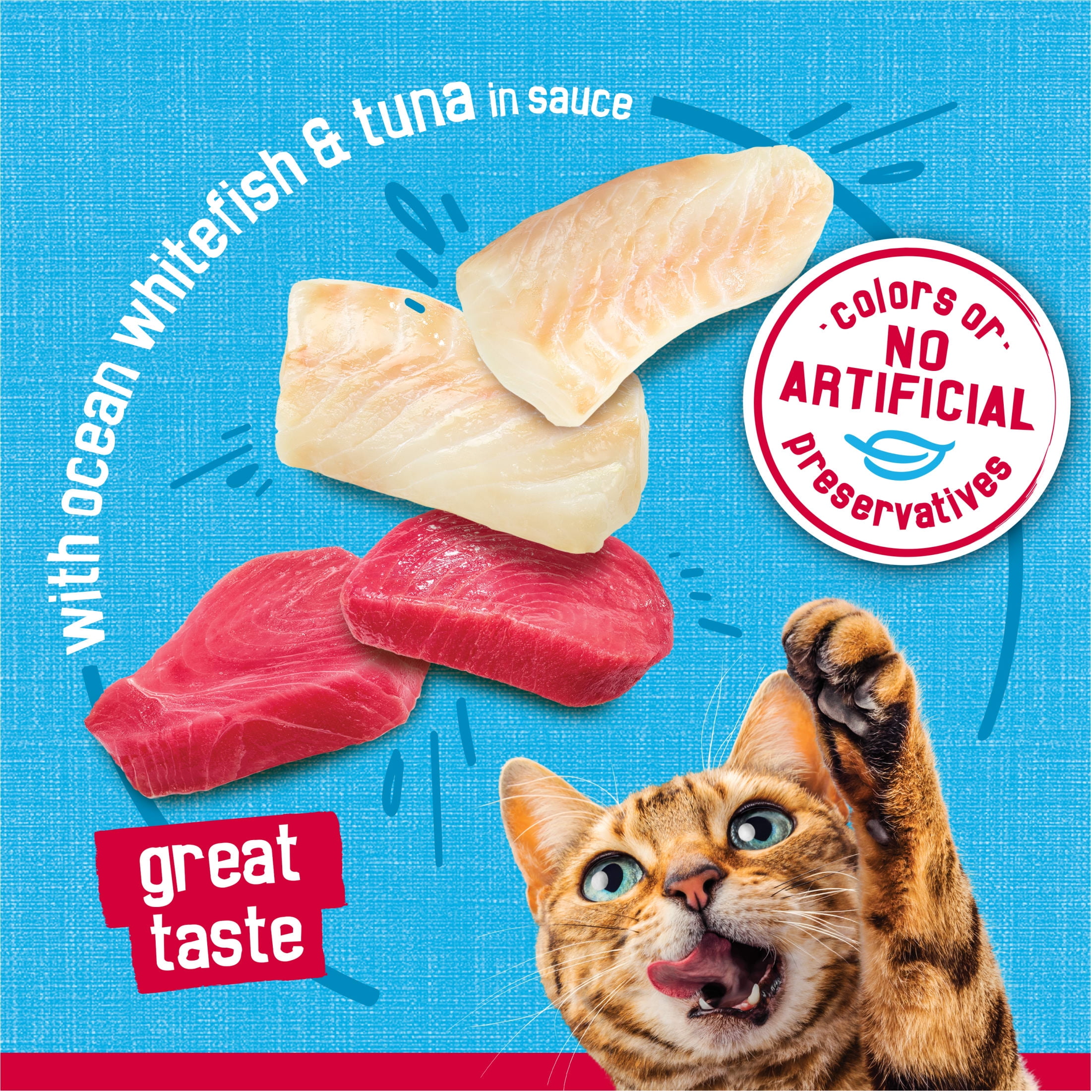 (24 pack) Purina Friskies Prime Filets, Ocean Whitefish and Tuna in Sauce, Wet Cat Food, 5.5 oz Can