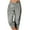 Gray, variant on Capris Pants for Women Elastic Waist Floral Print Straight Leg Cropped Pants Summer Casual Trousers Mint Green 2XL