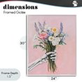 thumbnail image 4 of Stupell Industries Bohemian Skeleton Hand Holding Flowers White Framed Giclee Art, 24 x 30, by The Prints Vibe, 4 of 8