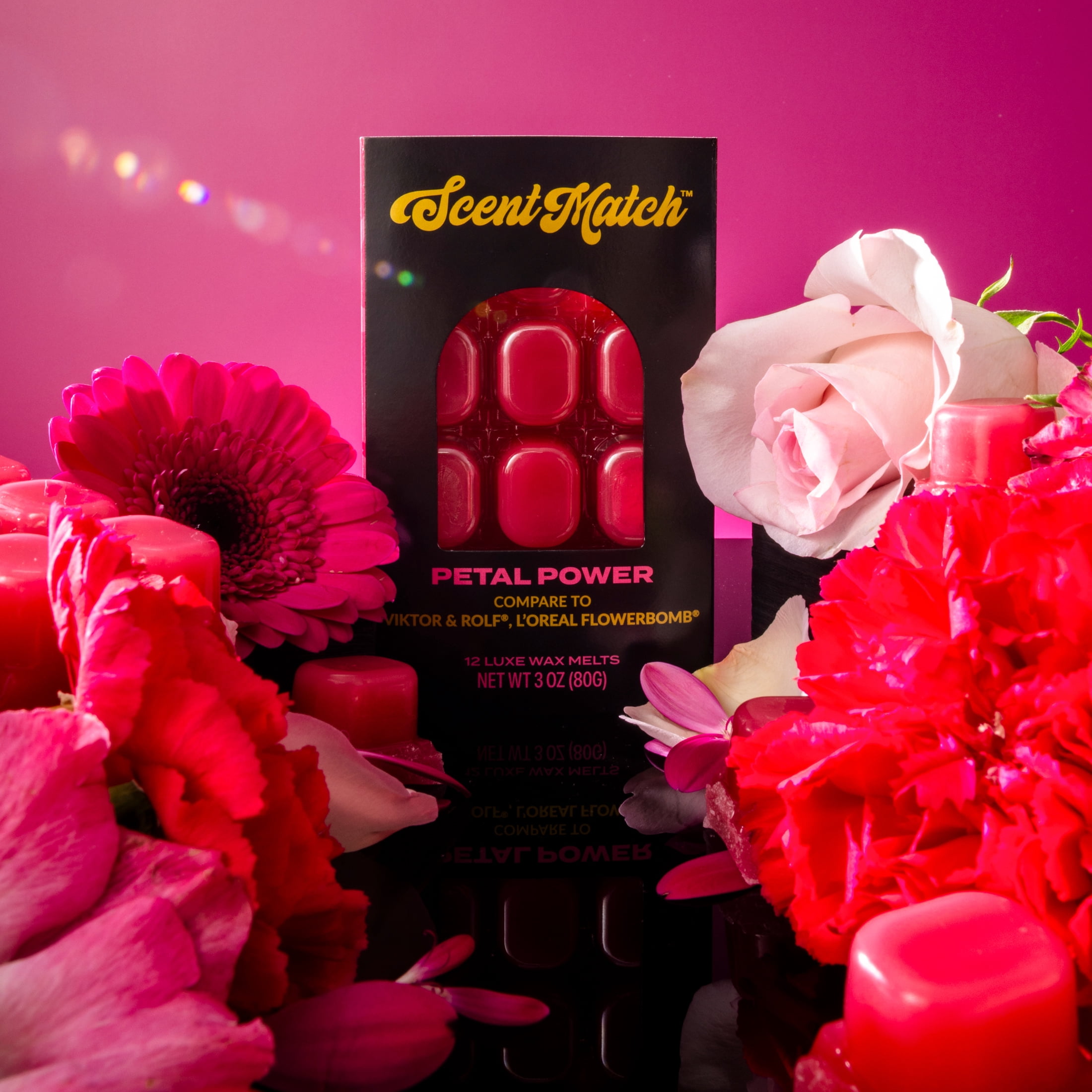 (3 pack) IllumiScents ScentMatch, 3 oz Wax Melts, Petal Power (Compare to: Viktor & Rolf - Flowerbomb)