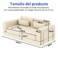 thumbnail image 2 of Sofá Cama Doble 180cm con Espuma Viscoelástica - Sofá Modular Convertible 2 Plazas, Diseño Compacto para Salón, Beige, 2 of 8