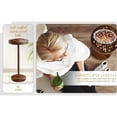 thumbnail image 5 of Small Round Accent Table with Phone Holder & Coasters - Natural Wood Finish, 5 of 9