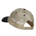 thumbnail image 3 of Kicking Soccer Embroidered Two Tone Trucker Cap - Black Khaki OSFM, 3 of 5
