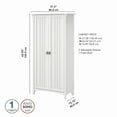 Bush Furniture Salinas Pure White Tall Storage with Solid Wide