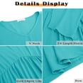 thumbnail image 6 of MOSHU V Neck Womens Tops 3/4 Length Sleeve Tops for Women Babydoll Tunic Dressy Casual Womens Plus Size Blouses, 6 of 12