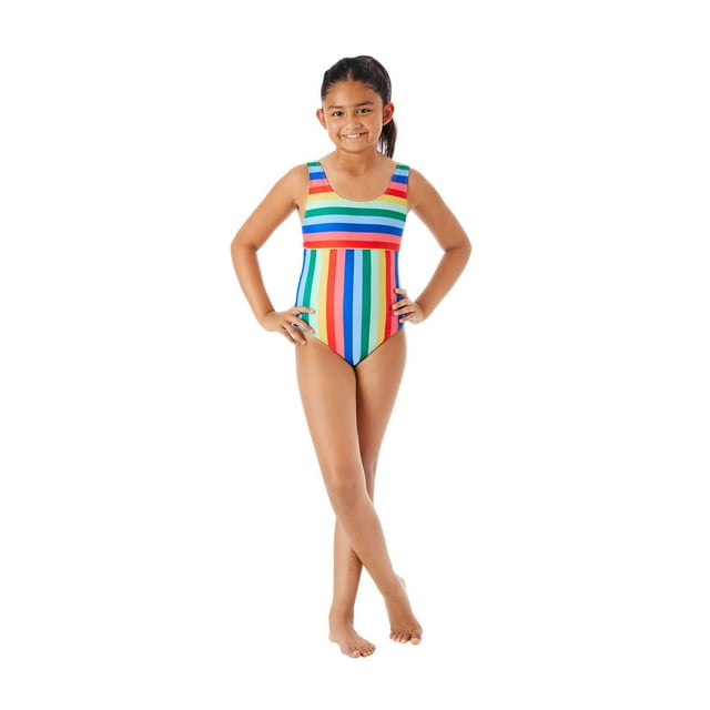 Member's Mark Girls Striped One-Piece Swimsuit