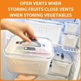 thumbnail image 3 of Fenbeli Fruit Vegetable Storage Containers for Fridge, 6 Pack Produce Saver with Lids and Removable Colander, BPA-Free Airtight Fresh Keeper with Adjustable Vent & Divider, Refrigerator Organizer Set, 3 of 11