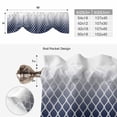 thumbnail image 6 of Navy Blue Ombre Stripe Tie Up Valance Curtains for Windows, Kitchen Curtains Window Treatments, Modern Abstract Gradient Striped Short Window Shades Valances for Bedroom Bathroom Cafe 42"x12", 6 of 8