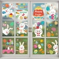 thumbnail image 3 of Cheers US Easter Window Cling Decorations Eggs Bunnies Wall Decal Decor Windows Fridge Clings Decals for Living Room Bedroom Home PVC Stickers Bunny Carrot Flowers Accessories Party Supplies Gifts, 3 of 7