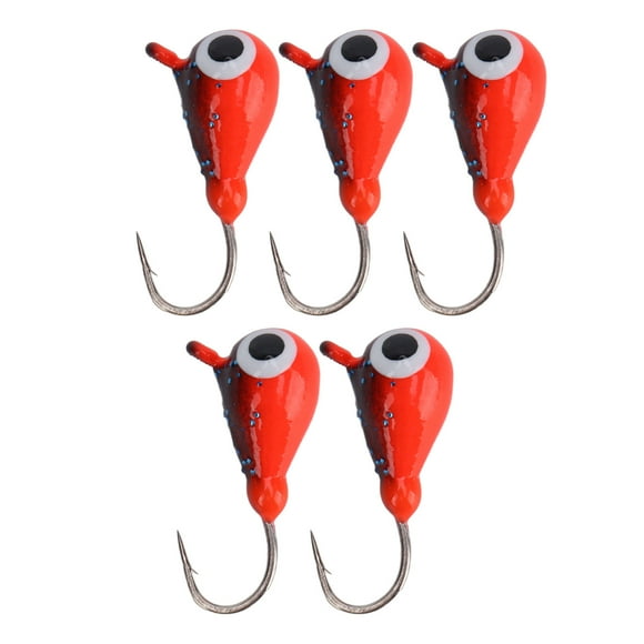 5 PCS Ice Fishing Jigs Kit Winter Fishing Perch Hooks Outdoor Ice Fishing Lures 4MM,OutdoorIceFishingJigs,IceFishingHooks