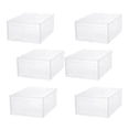 thumbnail image 1 of Caja de almacenamiento de zapatos transparente de 6 piezas, caja de zapatos/universal/estable con tapas/apilable/contenedor de zapatos para sandalias Soledad Organizador de almacenamiento de zapatos, 1 of 7