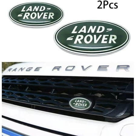 2pcs fits Land Rover Grille Badge Tailgate Oval Badge Sticker, fit Land ...