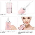 thumbnail image 4 of Potente máquina de lavado de boca con chorro de agua dental, irrigador bucal portátil para blanqueamiento dental, limpieza dental, salud (rosa) JFHHH pequeña, 4 of 5