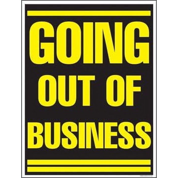 P70GNG Going Out of Business Window Sale Sign Posters Retail Business Store Signs (P70-38" x 50")Furniture Flooring Mattress Wholesale Indoor Signage