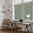 thumbnail image 5 of Dark Green Botanical Kitchen Curtains 54 Inch Length, Pastoral Elegant Spring Floral Tiers Curtains for Bathroom Bedroom Cafe, Light Filtering Small Window Treatment Short Drapes 2 Panels 42"Wx54"L, 5 of 8