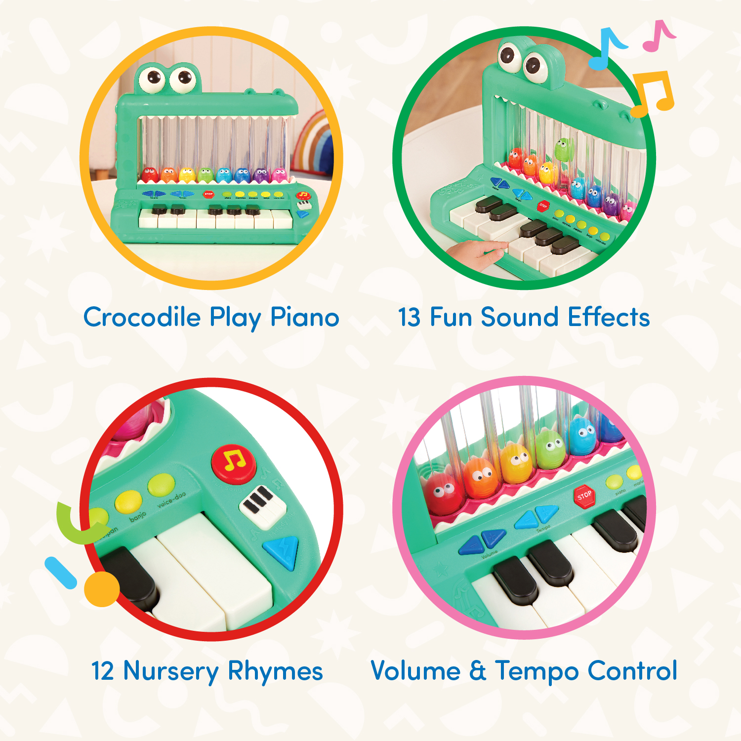 Battat Croco Pop Piano Toy Keyboard photo 2