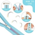 thumbnail image 5 of 5.5Yard #5 Blue Metallic Nylon Zippers 20PCS Alloy Zipper Pull Slider and 20 Zipper Stopper and Plug for DIY Craft Sewing Tailor, 5 of 7