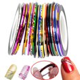 thumbnail image 3 of Ygjytge 30 Colores Glitter Nail Striping Foil Tips Cinta Línea Pegatinas Diy Nail Tips Ygjytge Para estrenar, 3 of 9