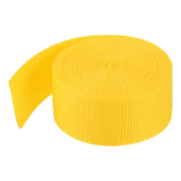 Uxcell Lightweight Polypropylene Webbing Strap 3.8cm 5 Yard Backpack Strapping Band Dark Yellow for Cargo Straps