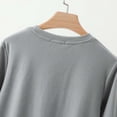 thumbnail image 4 of cfhntfmh Women Long Sleeve Thermal Shirt Fleece Lined Undershirt Loose Soft Base Layer Tops for Women Cold Weather Sleepwear（Gray,X-Large), 4 of 7