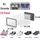 thumbnail image 2 of 15Pcs Cajas de Zapatos Apilable Transparentes y Plegable - Juego de Organizadores de Zapatos con Puerta de Succión, Zapateras Apilables Multifuncional a Prueba de Polvo para Hogar (Negro 34*26*18 cm), 2 of 9