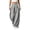 Gray, variant on cocolona Womens Casual Pleated Dress Pants Elastic Waist Straight Wide Leg Commute Office Work Pants with Pockets