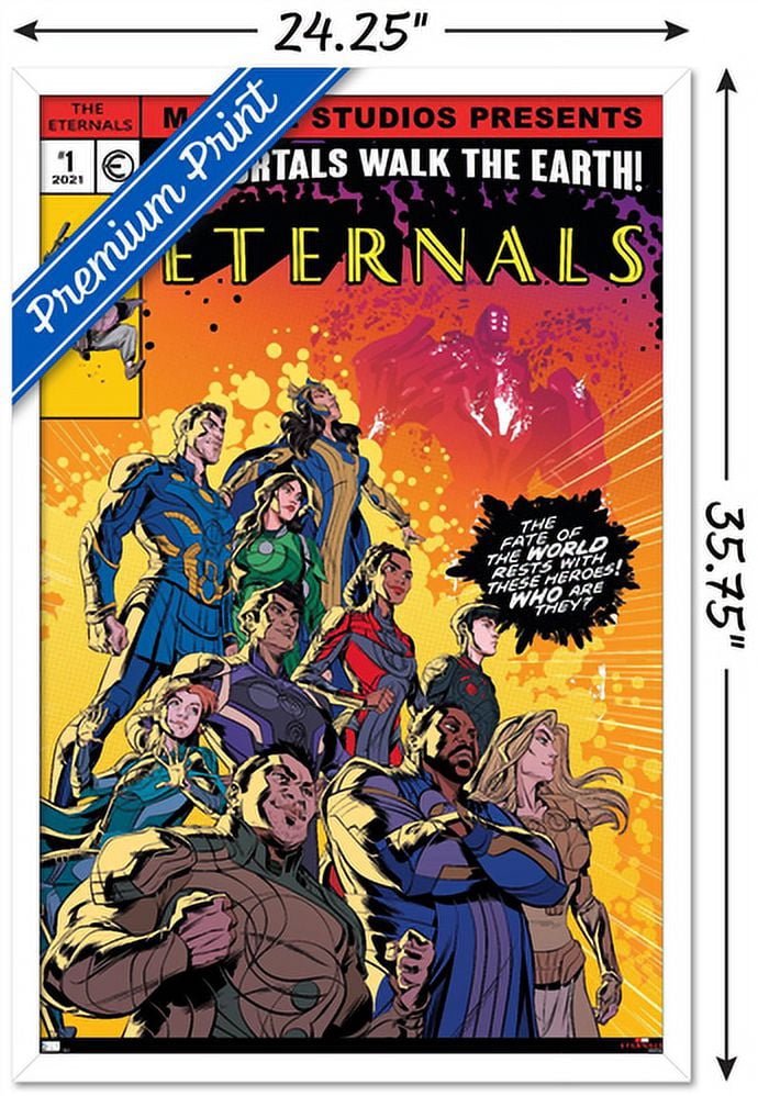 Marvel Eternals - The Eternals Wall Poster, 22.375" x 34", Framed