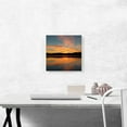 thumbnail image 2 of ARTCANVAS Lake Sunset Home Decor Square Canvas Art Print - Size: 12" x 12" (1.50" Deep), 2 of 9
