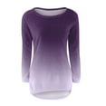 thumbnail image 4 of GiLiling Girls Loose Fluffy Fuzzy Sweater, Fall Winter Crew Neck Long Sleeve Top, Cozy Trendy Kids Shirt, Casual Cute Outfit for Teens (Purple, 11-12 Years), 4 of 5