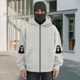 thumbnail image 2 of LiJinLong Balaclava Hoodie Zipper with Windproof Warm Face, Double Hooded Zip Jacket, Resistant Winter Hoodies for Men's & Women's, Black L S-XXL, 2 of 5