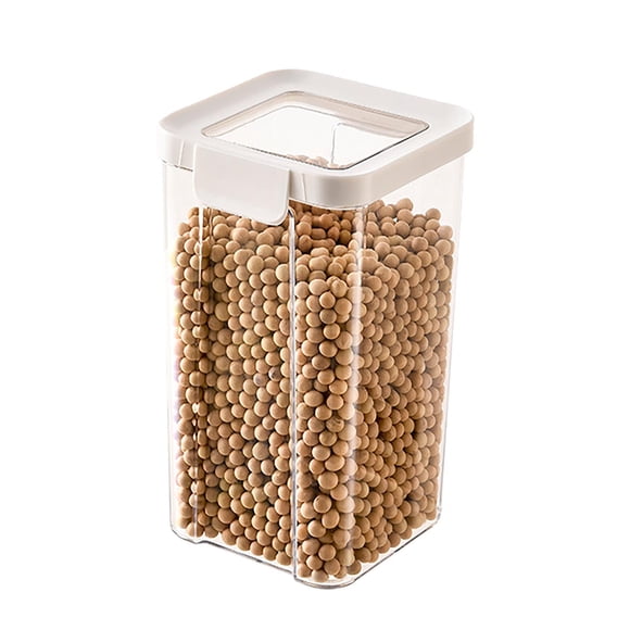 Recipientes herméticos para almacenar alimentos | Juego de 5 piezas con tapas con cierre | Organizador de plástico transparente para la despensa de la cocina: harina, arroz, cereales y refrigerios