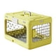 thumbnail image 3 of Jaula plegable para cachorros y gatos, jaula de viaje para aerolíneas, transpirable, reutilizable, plegable, caja de transporte para gatos, perrera Amarillo, 3 of 8