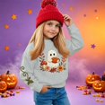 thumbnail image 2 of Girls Halloween Graphic Sweatshirt Kids Casual Crewneck Pullover Long Sleeve Printed Fall Sweatshirt for Toddler and Youth, 2 of 6