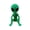 Green, variant on fuxzkrlz 3D Printed Alien Statue, Sci-Fi UFO Alien Sculpture, Funny Sitting Alien Figurine, Creative Ornament for Home Office Desktop Shelf Workstation Coffee Table