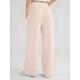thumbnail image 3 of Pantalones Deportivos Holgados de Cintura Alta para Mujer, Color Albaricoque L, 3 of 5