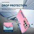 thumbnail image 6 of YEYKX Case Designed for Samsung Galaxy S23 Ultra 5G 6.8-inch,Heavy Duty Shockproof Protective 3-Layer Phone Bumper Cover With Full Body Rubber Armor Bumper Dropproof Protection,Pink+Mint, 6 of 7