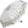 thumbnail image 1 of Sun Umbrella Lady's Parasol Sunblock Uv Protection Upf 50+ Compact Size With Black Underside (green), 1 of 5
