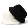 thumbnail image 5 of Diufon Women's Winter Warm Bucket Hat Ladies Plush Windproof Solid Color Wool Hats Outdoor Fisherman Hats, 5 of 5