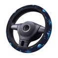 thumbnail image 3 of KLL Car Steering Wheel Cover, Universal 15 inch, Soft Elastic and Comfortable,Car Accessories Decorations-BLUE Flamingo Birds, 3 of 7