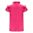 thumbnail image 7 of BLVB Womens Dressy Casual Tops Ruffle Short Sleeve V Neck Shirts Elegant Business Work Blouse Spring Summer Outfits Fashion Clothes, 7 of 7