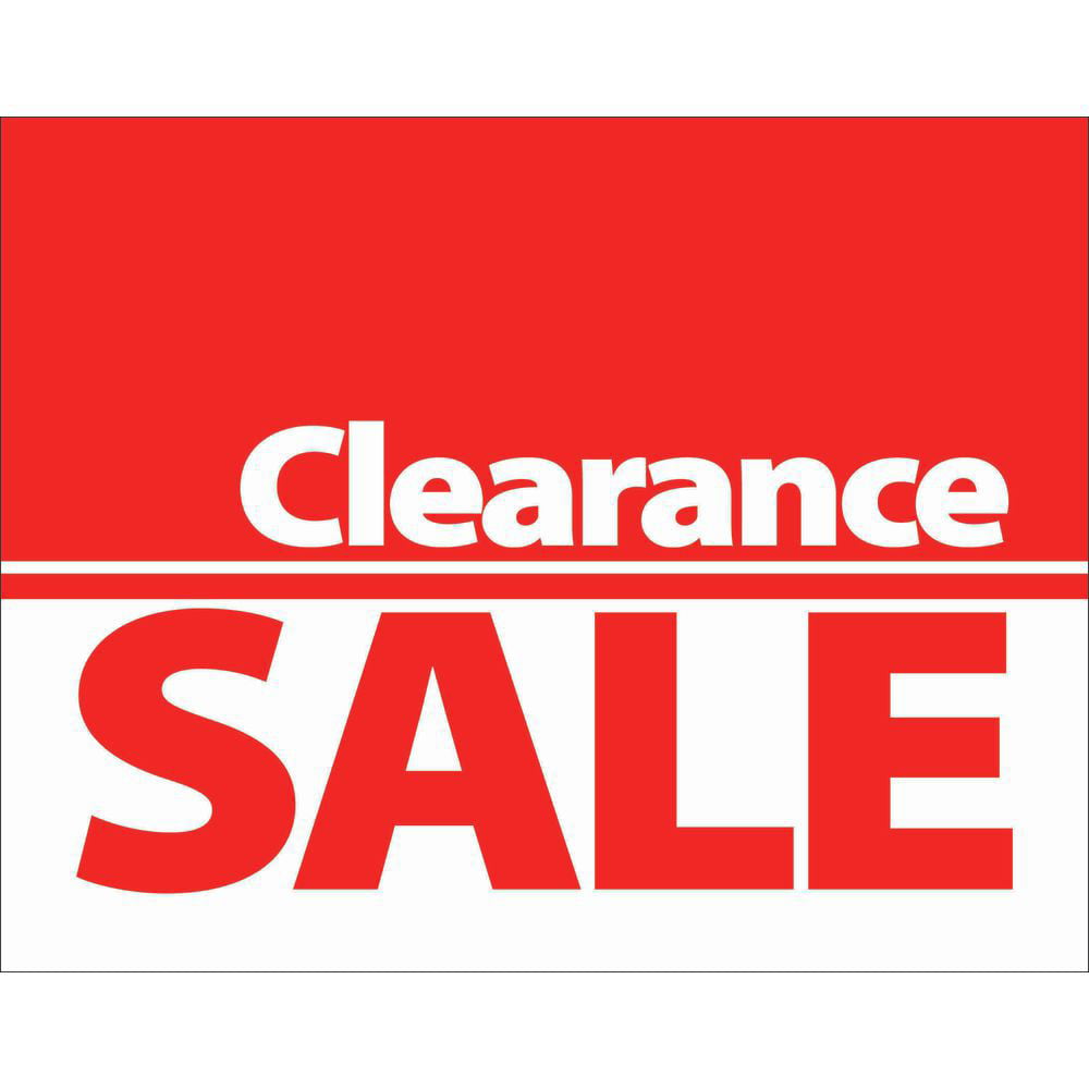 Clearance Sale Signs 7 x 5 1/2 (L x H) - 0