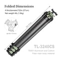 thumbnail image 2 of SUNWYAFOTO TL3240CS-Q Hunting Tripod for Shooting Rifle Stand Carbon Fiber, 2 of 9