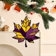 thumbnail image 3 of Stained Glass Maple Leaf Ornament, 3.14 inch Hanging Fall Window Decoration, Acrylic Xmas Tree Pendant, Handcrafted Suncatcher, Autumn Wall Accent, Festive Holiday Home Decor, Christmas Ornament, 3 of 3