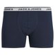 thumbnail image 2 of JACK&JONES calzoncillos bóxer para hombre, pack de 3 - JACSOLID, algodón elástico, color liso Gris/Blanco/Azul marino S (Small), 2 of 5